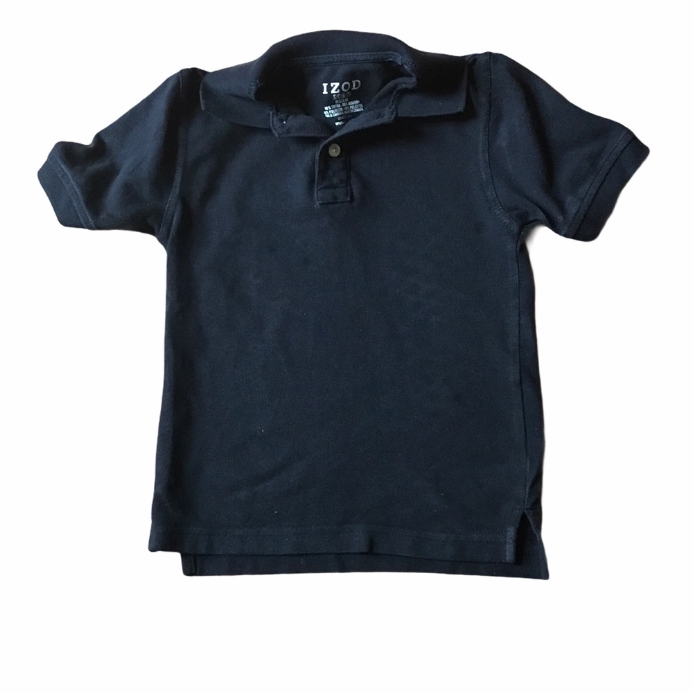 IZOD Black Short Sleeve Polo Shirt Size Small
